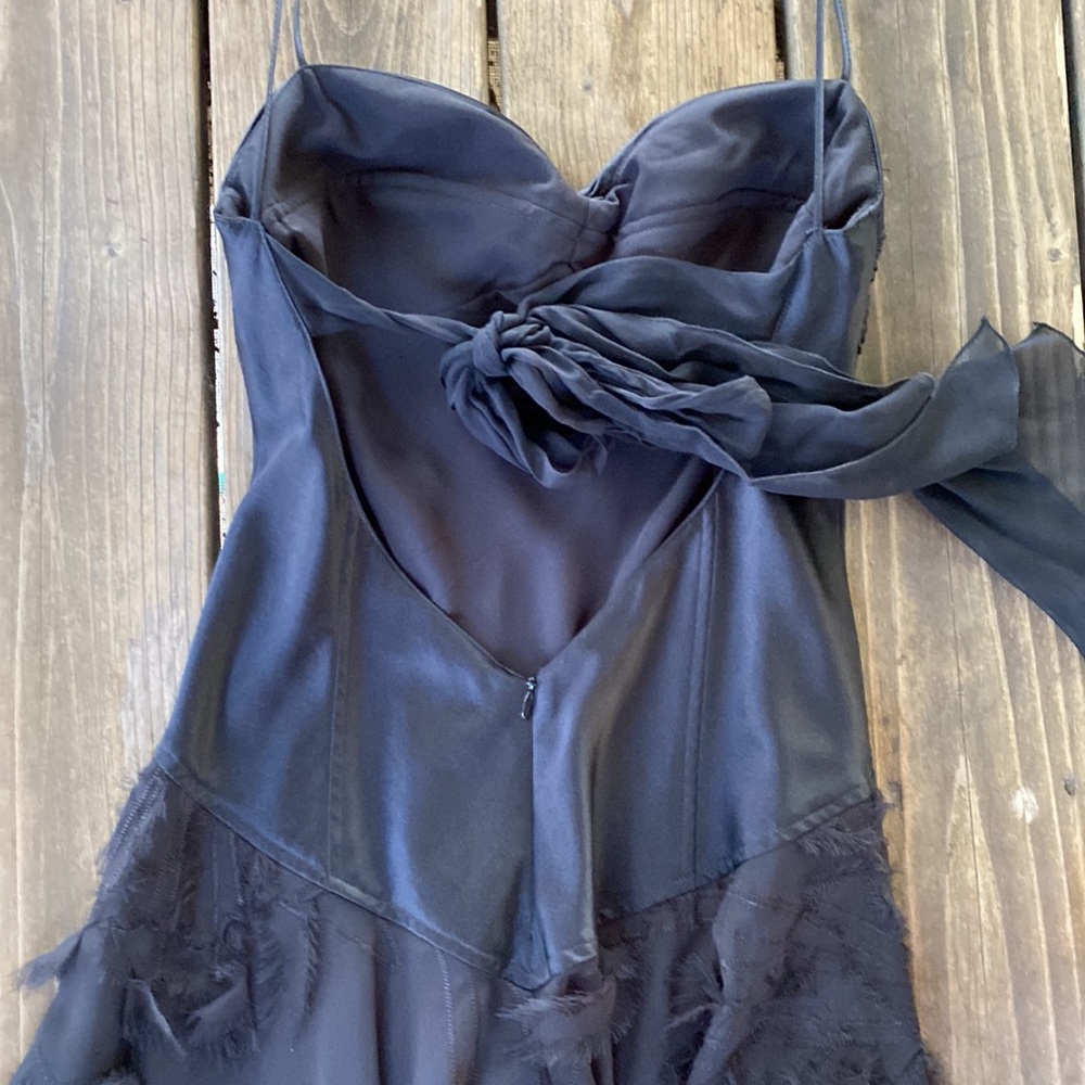 Dina Bar-el Black Cocktail Dress 100% Silk - Picture 11 of 12